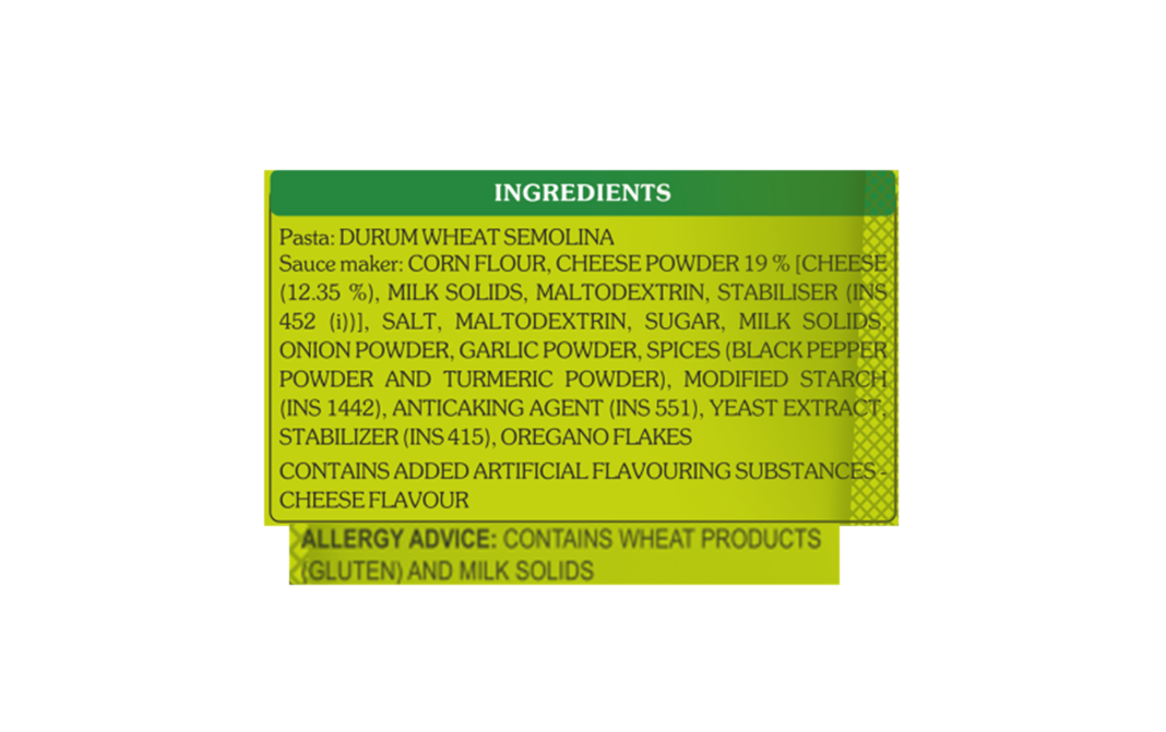 Weikfield Pasta Sporty Energy Cheezy Mac   Pack  300 grams